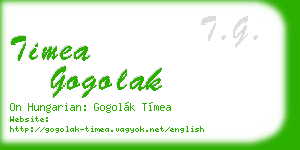 timea gogolak business card
